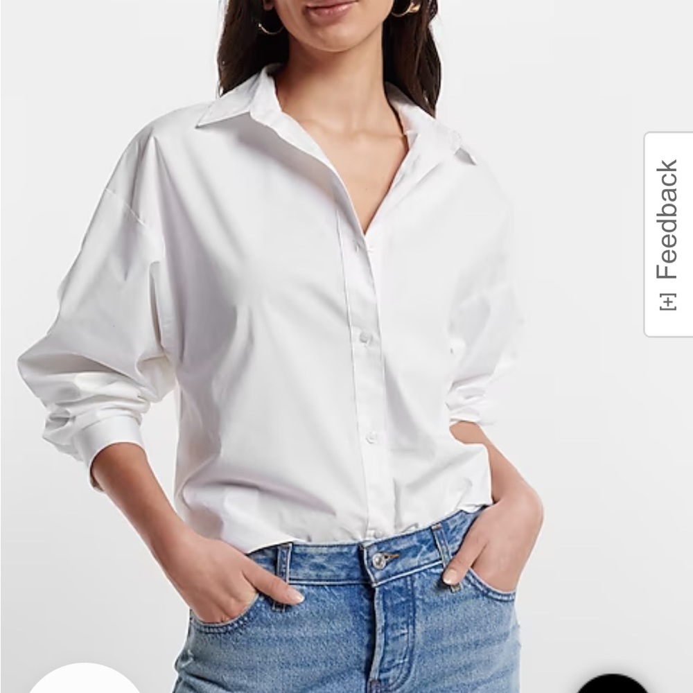 NWT Express Poplin Boyfriend Portofino Shirt